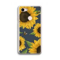 Sunflower and bees: Google Pixel 3 Transparant Hoesje