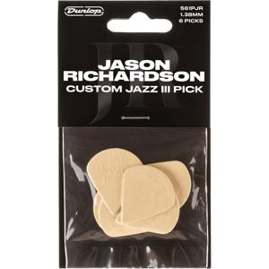 Dunlop 561PJR Jason Richardson Custom Jazz III 1,38 mm plectrumset (6 stuks)