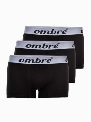 Ombre - heren boxershort zwart - 3-pak - U06