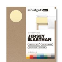 Schlafgut Schlafgut EASY Jersey Elasthan Hoeslaken XL - 180x200 - 200x220 164 Yellow Mid - thumbnail