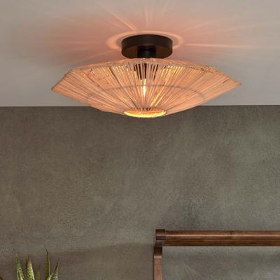GOOD&MOJO Plafondlamp 'Panama' Raffia, 45cm, kleur Naturel