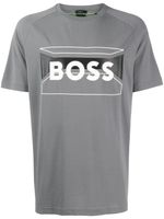 BOSS t-shirt en coton à logo imprimé - Gris