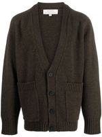 Studio Nicholson cardigan en laine à col v - Marron