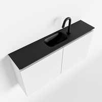 Toiletmeubel Mondiaz Ture | 100 cm | Meubelkleur Talc | Eden wastafel Urban Midden | 1 kraangat