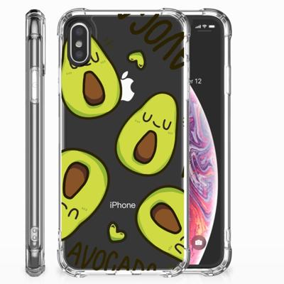 Apple iPhone X | Xs Stevig | Bumper Hoesje | Avocado Singing Apple iPhone X | Xs Stevig | Bumper Hoesje | Avocado Singing
