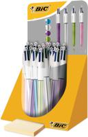Bic Colours Shine 4-kleurenbalpen, medium, klassieke inktkleuren, display van 20 stuks