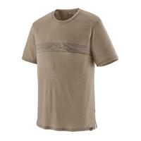 Patagonia Capilene Cool Merino Blend Graphic T-shirt Heren Strata Stripe: Seabird Grey M