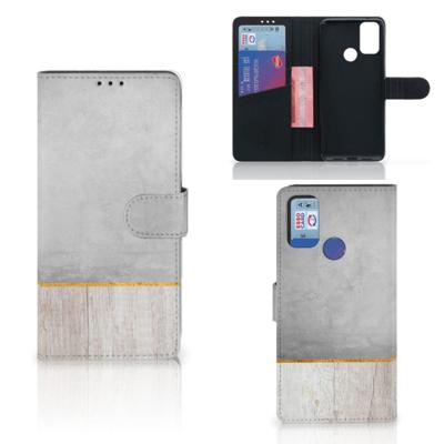 Alcatel 1S (2021) | Book Style Case | Wood Concrete