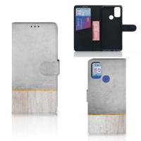 Alcatel 1S (2021) | Book Style Case | Wood Concrete