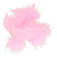 Santex Hobby knutsel veren - 20x - roze - 7 cm - sierveren - decoratie - Hobbydecoratieobject - thumbnail