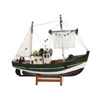 Vissersboot schaalmodel - Hout - 32 x 10 x 28 cm - Maritieme boten decoraties voor binnen