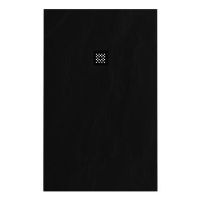 Douchebak Sanitop Just Creating Relievo Crag 100x160 cm Mat Zwart Topa