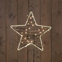 Smd Star With Led Inside 55 cm 30 cm Stick240 Led Warm White - Anna's Collection