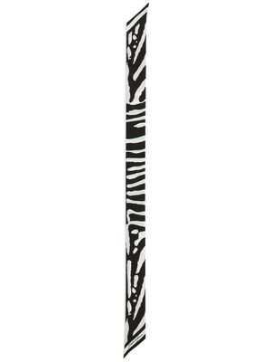 Dolce & Gabbana foulard en serge à imprimé zébré - Noir