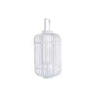 Lantaarn DKD Home Decor Kristal Wit Bamboe (28 x 28 x 47 cm)