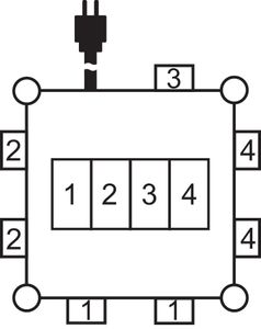 Brennenstuhl Compacte rubberen stroomverdeler BSV 3 FI/16 2 IP44 2m H07RN-F 5G2,5 - 2xCEE16A, 5x230V - 1153690200