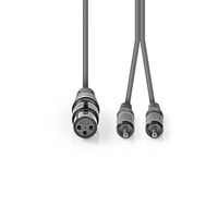 Nedis Gebalanceerde Audiokabel | XLR 3-Pins Female naar 2x RCA Male | 1.5 m | 1 stuks - COTH15220GY15 COTH15220GY15 - thumbnail