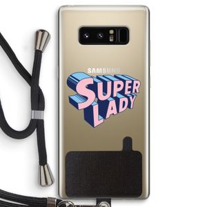 Superlady: Samsung Galaxy Note 8 Transparant Hoesje met koord