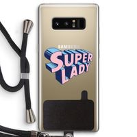 Superlady: Samsung Galaxy Note 8 Transparant Hoesje met koord