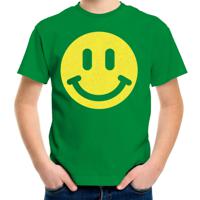 Verkleed T-shirt voor jongens - smiley - groen - carnaval - feestkleding voor kinderen