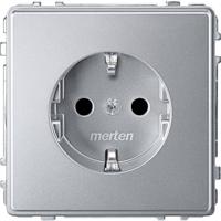 Merten MEG2300-7260 Wandcontactdoos AquaDesign Aluminium 1 stuk(s)