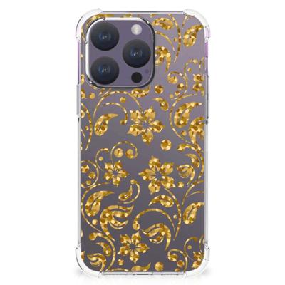 iPhone 15 Pro Case Gouden Bloemen iPhone 15 Pro Case Gouden Bloemen