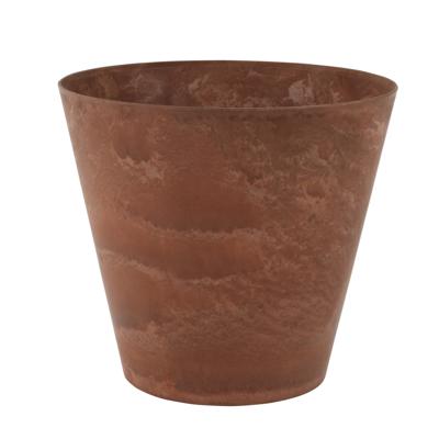 Ter Steege Plantenpot/bloempot - dark terra cotta - D32 x H29 cm - natuursteen look