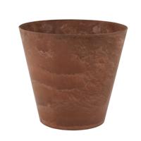 Ter Steege Plantenpot/bloempot - dark terra cotta - D32 x H29 cm - natuursteen look