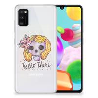 Silicone Back Case Samsung Galaxy A41 Boho Skull