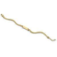 Armband graveerplaat staal goudkleurig 5 x 22 mm 16 cm