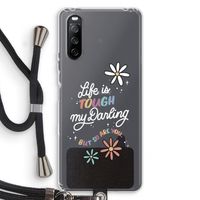 Tough Life: Sony Sony Xperia 10 III Transparant Hoesje met koord