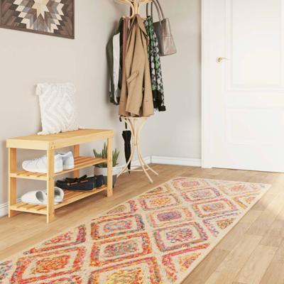 VidaXL Vloerkleed wasbaar anti-slip 80x300 cm meerkleurig