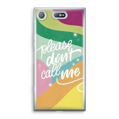 Don't call: Sony Xperia XZ1 Compact Transparant Hoesje