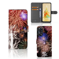 OPPO Reno8 T 4G Wallet Case met Pasjes Vuurwerk