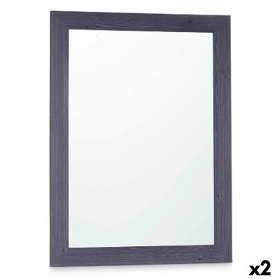 Wandspiegel 82715 Blauw 60 x 80 cm Hout MDF Rechthoekig (2 Stuks)