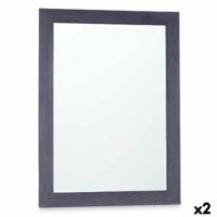 Wandspiegel 82715 Blauw 60 x 80 cm Hout MDF Rechthoekig (2 Stuks)