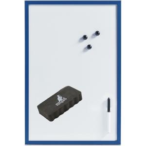 Magnetisch whiteboard/memobord met marker/wisser/magneten - 40 x 60 cm - blauw