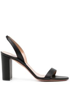 Aquazzura sandales en cuir 95 mm à bout ouvert - Noir