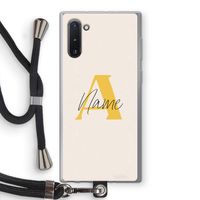 Amber Script: Samsung Galaxy Note 10 Transparant Hoesje met koord