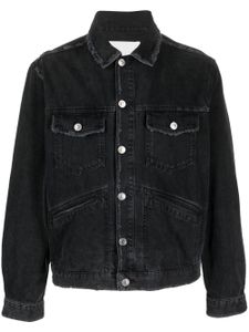 MARANT Jango logo-embroidered denim jacket - Noir