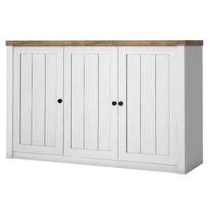 Meubella Dressoir Parello 4 - Wit - Eiken - 130 cm