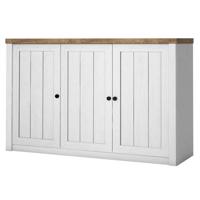 Meubella Dressoir Parello 4 - Wit - Eiken - 130 cm