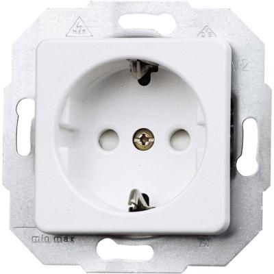 Kopp 112613086 Wandcontactdoos met randaarde Inzetstuk Europa Arctisch-wit, Mat 1 stuk(s)