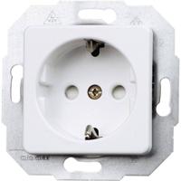 Kopp 112613086 Wandcontactdoos met randaarde Inzetstuk Europa Arctisch-wit, Mat 1 stuk(s)
