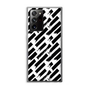 Zwarte vegen: Samsung Galaxy Note 20 Ultra / Note 20 Ultra 5G Transparant Hoesje
