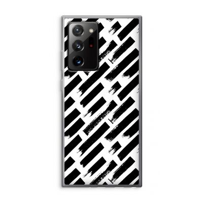 Zwarte vegen: Samsung Galaxy Note 20 Ultra / Note 20 Ultra 5G Transparant Hoesje
