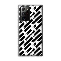 Zwarte vegen: Samsung Galaxy Note 20 Ultra / Note 20 Ultra 5G Transparant Hoesje