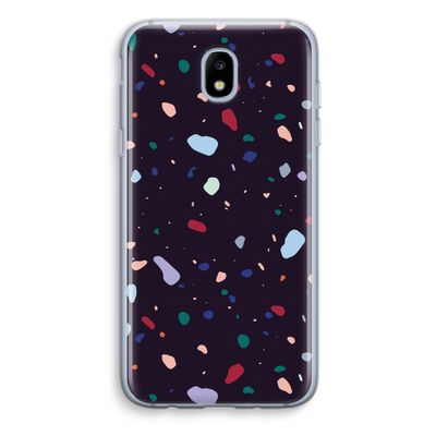 Dark Rounded Terrazzo: Samsung Galaxy J5 (2017) Transparant Hoesje