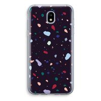 Dark Rounded Terrazzo: Samsung Galaxy J5 (2017) Transparant Hoesje