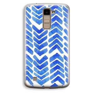 Blauwe pijlen: LG K10 (2016) Transparant Hoesje